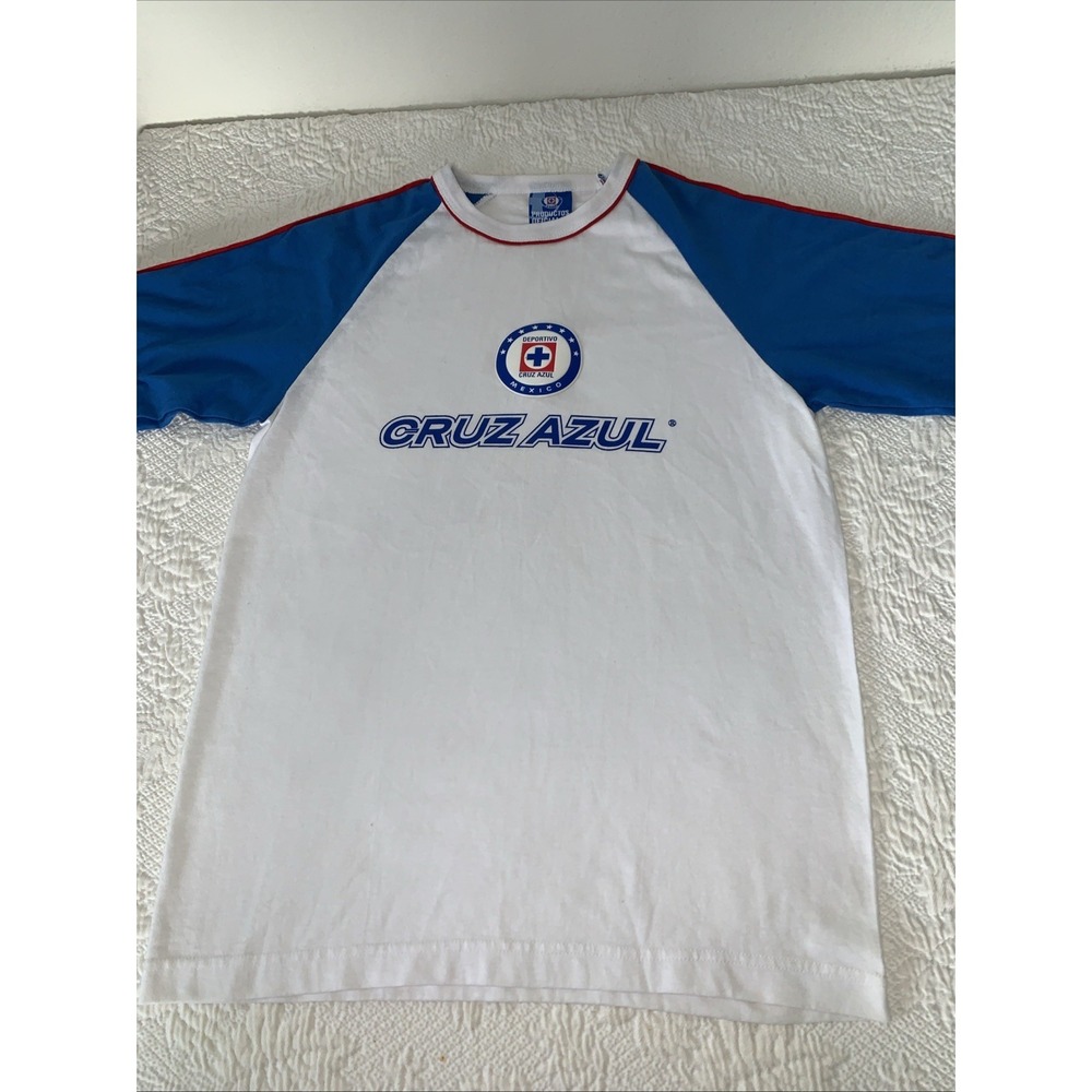 Vintage Deportivo Cruz Azul Mexico Futbol Soccer T-Shirt Medium Official Emblem